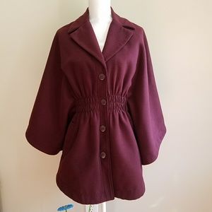 Burgundy winter cape